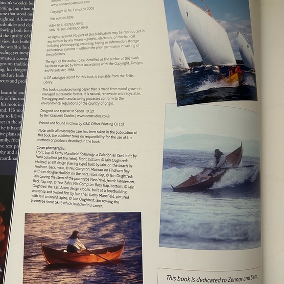 Book Iain Oughtred: A Life in Wooden Boats  wooden boat hardcover book - Picture 6 of 11